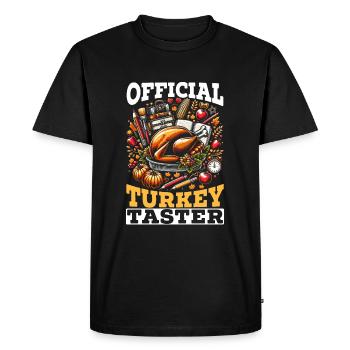 Dinde de Thanksgiving Reconnaissant Béni - T-shirt Premium bio Homme - noir - Devant - Nico (187cm)