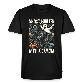 Photographie drôle de caméraman de costume d'Halloween - T-shirt Premium bio Homme - noir - Devant - Nico (187cm)