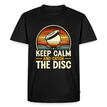 Ultimate Frisbee Player Sport Frisbee Disque Volant - T-shirt Premium bio Homme - noir - Devant - Nico (187cm)