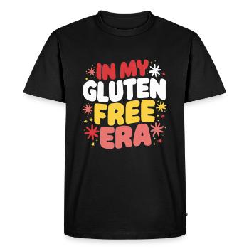 Intolérance au gluten sans gluten maladie cœliaque - T-shirt Premium bio Homme - noir - Devant - Nico (187cm)
