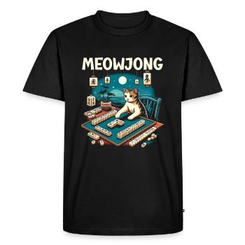 Jeu de Mahjong Jeu de casino Mahjongg Chinese Board - T-shirt Premium bio Homme - noir - Devant - Nico (187cm)