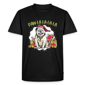 Chien Noël Noël Temps Père Noël - T-shirt Premium bio Homme - noir - Devant - Nico (187cm)