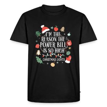 Jollier - T-shirt Premium bio Homme - noir - Devant - Nico (187cm)