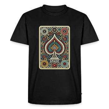Jeu de cartes de poker amusant - T-shirt Premium bio Homme - noir - Devant - Nico (187cm)