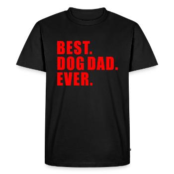 MEILLEUR DOG DAD JAMAIS CADEAU CHIEN CHIEN PAPA GASSI - T-shirt Premium bio Homme - noir - Devant - Nico (187cm)