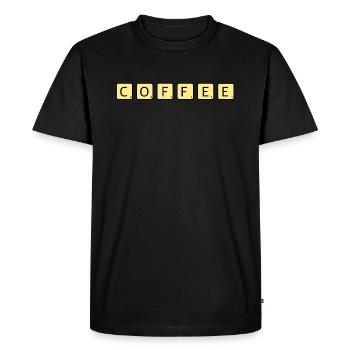 Café | expresso, cappuccino, entracte, fête - T-shirt Premium bio Homme - noir - Devant - Nico (187cm)