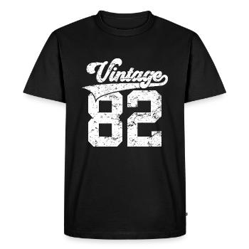 44E ANNIVERSAIRE 1982 MILLÉSIME 82 - T-shirt Premium bio Homme - noir - Devant - Nico (187cm)