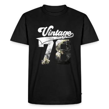 48TH BIRTHDAY VINTAGE 1978 - Men's Premium Organic T-Shirt - black - Front - Nico (187cm)