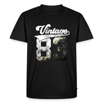 43RD BIRTHDAY VINTAGE 1983 - Men's Premium Organic T-Shirt - black - Front - Nico (187cm)