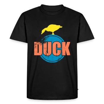 Duck - Men's Premium Organic T-Shirt - black - Front - Nico (187cm)