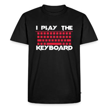 Dictons du clavier Keyboarder - T-shirt Premium bio Homme - noir - Devant - Nico (187cm)