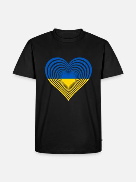Ukraine - Männer Premium Bio T-Shirt - Schwarz