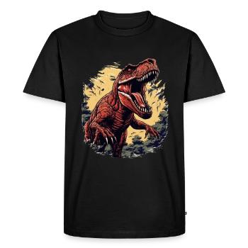Dinosaure Dinosaure Fossil Carnivor T-Rex - T-shirt Premium bio Homme - noir - Devant - Nico (187cm)