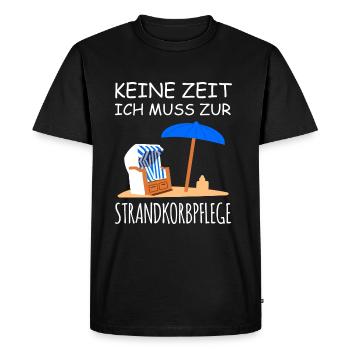 Vacances en chaise longue - T-shirt Premium bio Homme - noir - Devant - Nico (187cm)