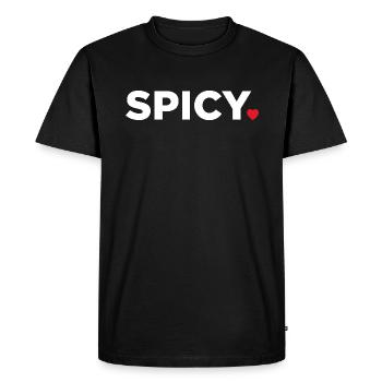 Piquant - T-shirt Premium bio Homme - noir - Devant - Nico (187cm)