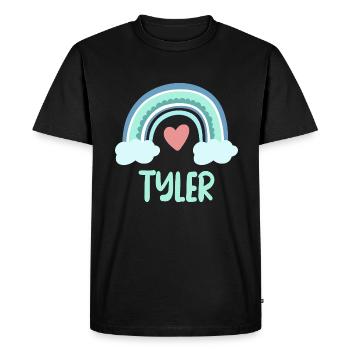 Tyler Name Rainbow Baby - Men's Premium Organic T-Shirt - black - Front - Nico (187cm)