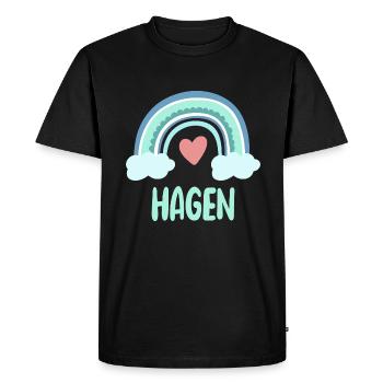 Hagen Nom Rainbow Baby - T-shirt Premium bio Homme - noir - Devant - Nico (187cm)