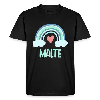 Malte Name Rainbow Baby - Men's Premium Organic T-Shirt - black - Front - Nico (187cm)