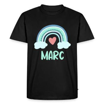 Marc Name Rainbow Baby - Men's Premium Organic T-Shirt - black - Front - Nico (187cm)