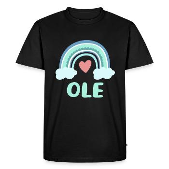 Ole Name Rainbow Baby - Men's Premium Organic T-Shirt - black - Front - Nico (187cm)