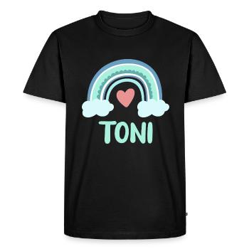 Toni Name Rainbow Baby - Men's Premium Organic T-Shirt - black - Front - Nico (187cm)