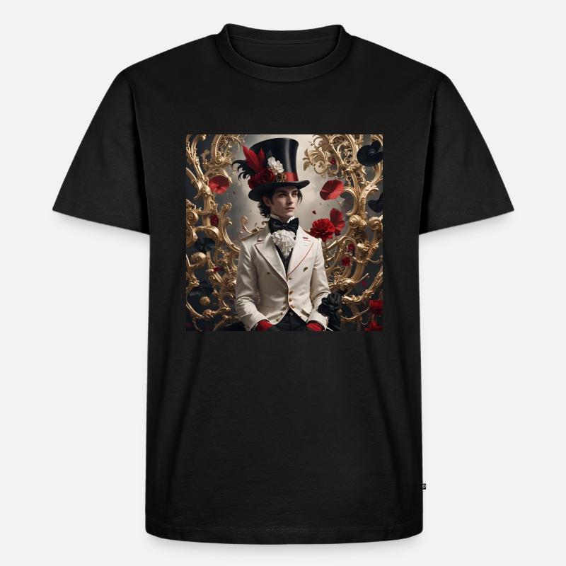 in Pose - Männer Premium Bio T-Shirt - Schwarz