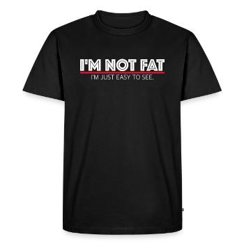 Je ne suis pas grosse, je suis juste facile à repérer - T-shirt Premium bio Homme - noir - Devant - Nico (187cm)