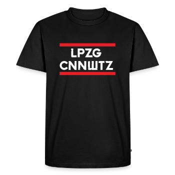 Leipzig Connewitz - Men's Premium Organic T-Shirt - black - Front - Nico (187cm)