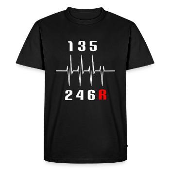 Voiture Gears Manuel Guy Guy cadeau idée cadeau - T-shirt Premium bio Homme - noir - Devant - Nico (187cm)