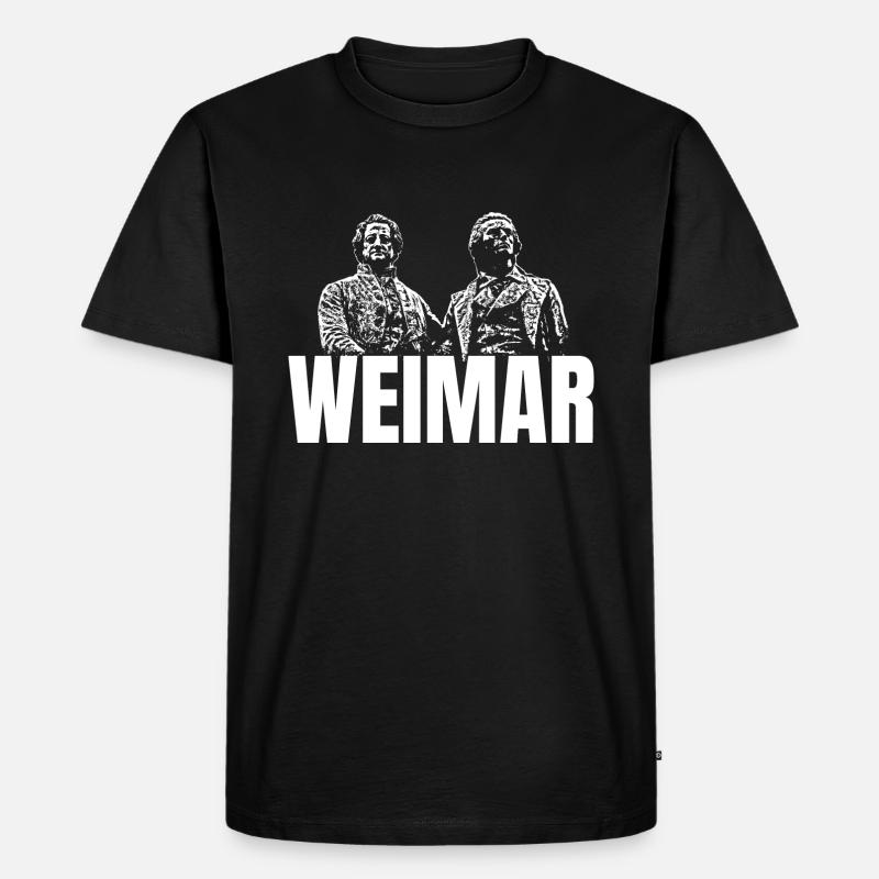 Weimar - Männer Premium Bio T-Shirt - Schwarz