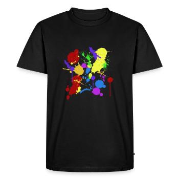 color spots - Men's Premium Organic T-Shirt - black - Front - Nico (187cm)