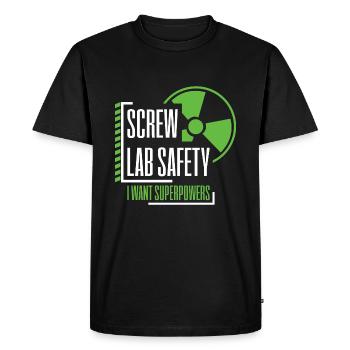 Radioactive nerds science gift physics - Men's Premium Organic T-Shirt - black - Front - Nico (187cm)