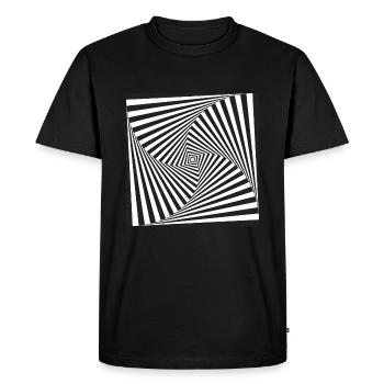 optical illusion - Men's Premium Organic T-Shirt - black - Front - Nico (187cm)