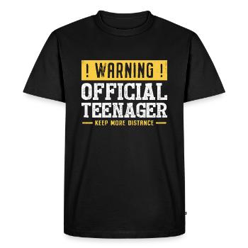 L’adolescente officiale 13 anniversaire fille cadeau - T-shirt Premium bio Homme - noir - Devant - Nico (187cm)