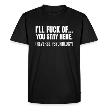 Psychologie inverse - T-shirt Premium bio Homme - noir - Devant - Nico (187cm)