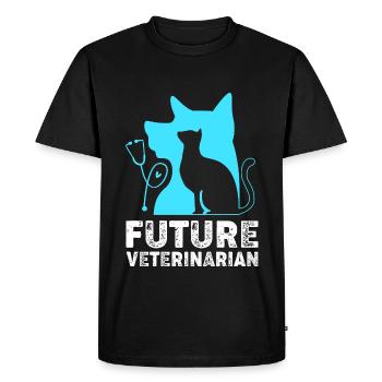 Vétérinaire Médecine vétérinaire Vétérinaire Vétérinaire - T-shirt Premium bio Homme - noir - Devant - Nico (187cm)