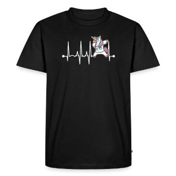 Infirmière étudiant cadeau drôle Dab licorne graphique - T-shirt Premium bio Homme - noir - Devant - Nico (187cm)