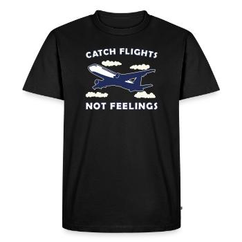 Devis d'avion / Conception d'avion / Aviation volante - T-shirt Premium bio Homme - noir - Devant - Nico (187cm)