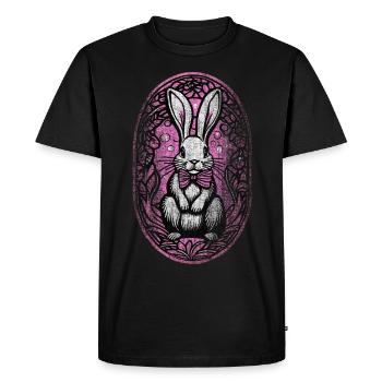 Easter pink purple for girls Used-look - Men's Premium Organic T-Shirt - black - Front - Nico (187cm)
