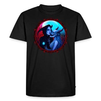 Wicca Sisters - Männer Premium Bio T-Shirt - Schwarz - Vorne - Nico (187cm)