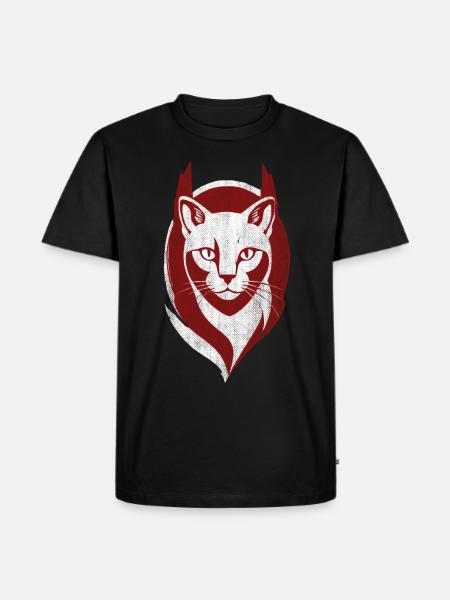 Cool Cat Logo Katt Kattunge - Ekologisk premium-T-shirt herr - svart