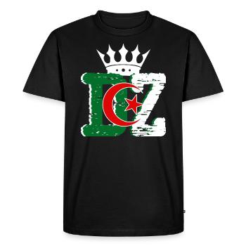DZ Algerian King the Algerians - Men's Premium Organic T-Shirt - black - Front - Nico (187cm)