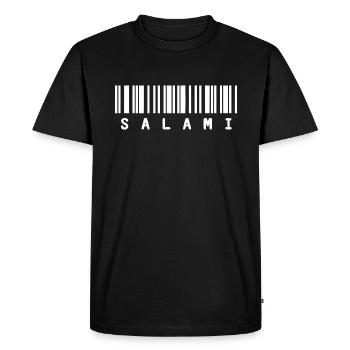 Salami code à barres pour la numérisation - T-shirt Premium bio Homme - noir - Devant - Nico (187cm)