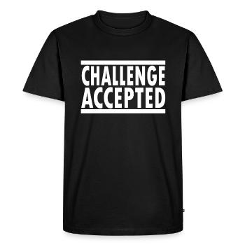 Challenge Accepted - Men's Premium Organic T-Shirt - black - Front - Nico (187cm)