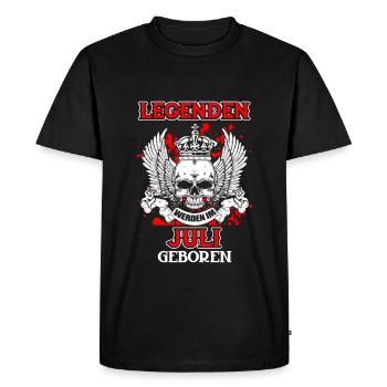 July - legend - birthday - DE - Men's Premium Organic T-Shirt - black - Front - Nico (187cm)