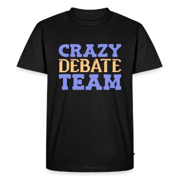 Débat Débat argumentation - T-shirt Premium bio Homme - noir - Devant - Nico (187cm)