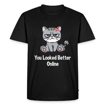 You looked better online, funnier sarcastic - Men's Premium Organic T-Shirt - black - Front - Nico (187cm)