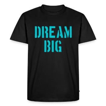 Rêvez grand - T-shirt Premium bio Homme - noir - Devant - Nico (187cm)