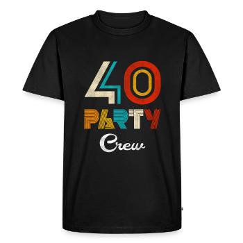 40 Party Crew - 40 ans vintage 40e anniversaire - T-shirt Premium bio Homme - noir - Devant - Nico (187cm)