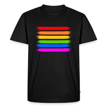 Lgbt - T-shirt Premium bio Homme - noir - Devant - Nico (187cm)